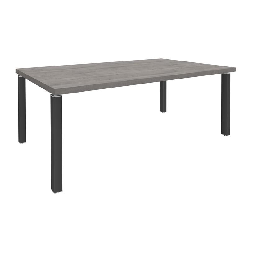 0404051417310-Bureau EXPRIM Manager - L200 x P100 x H72,5 cm - Plateau imitation chêne gris - Pieds car-P_405141731_2-0