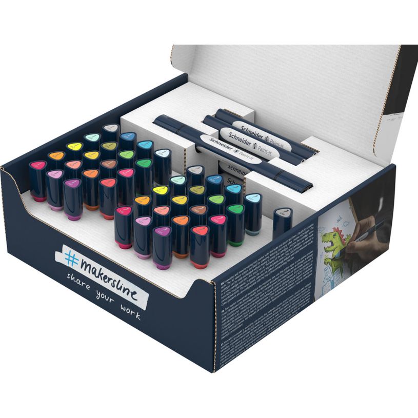 4004675162601-Schneider Paint-It 040 SetTwin Marker - 20 cartouches de recharges à pointe ogive + 21 à pointe pinceau +-P_405141976_5-2