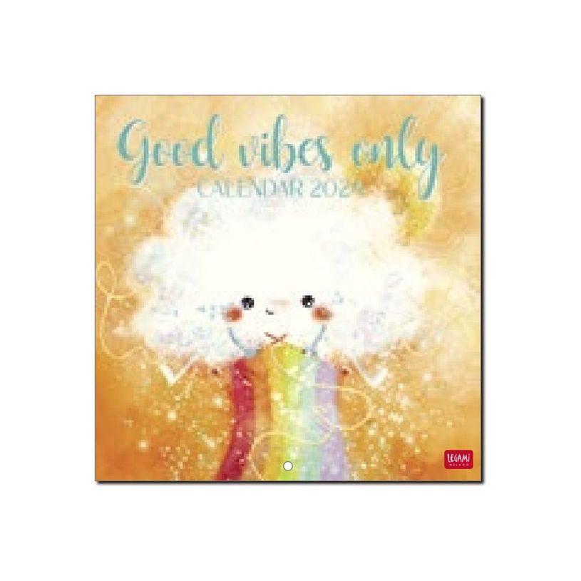 8052694000110-Legami - Calendrier mensuel 2024 - 18 x 18 cm - bonnes vibrations seulement -P_405143164_1-0