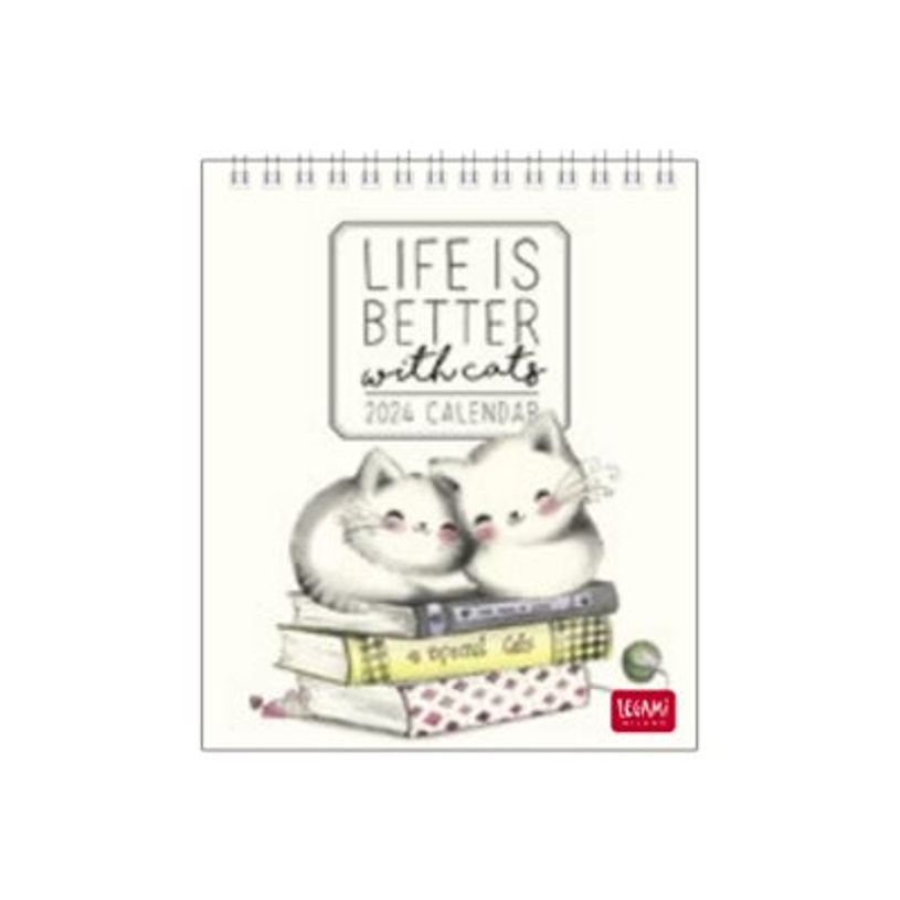 8052694000394-Legami Special Edition - Calendrier 2024 - 12 x 14,5 cm - chats endormis-P_405143191_1-0
