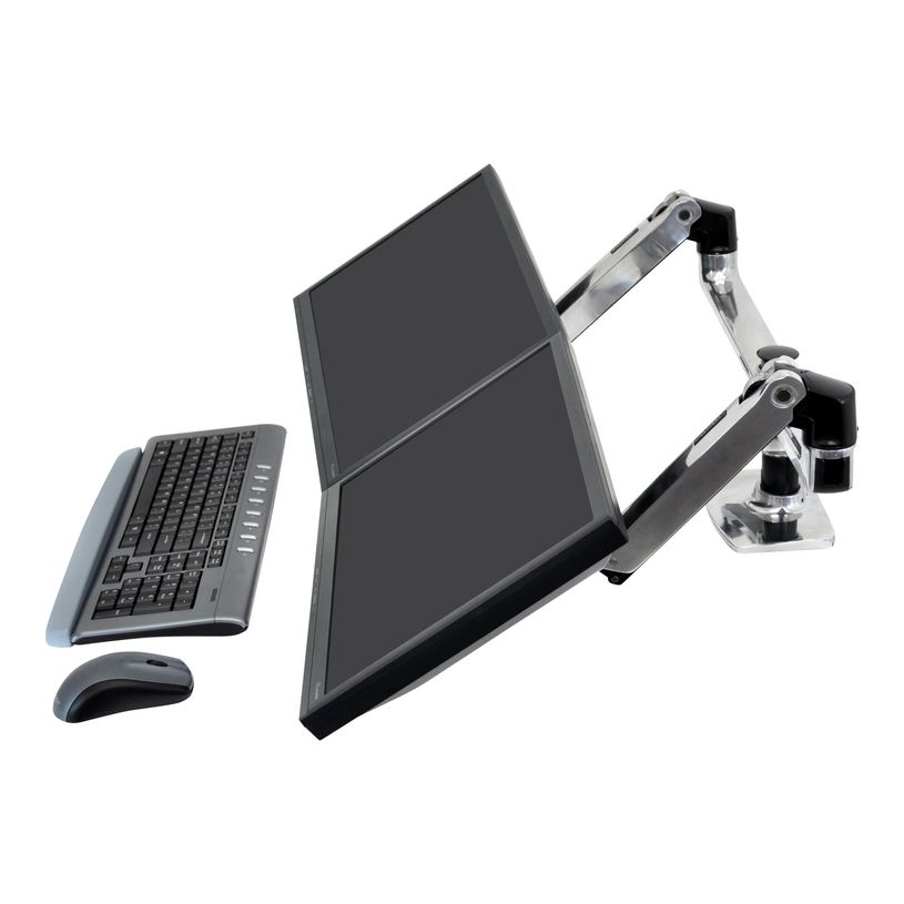 0698833012033-Ergotron LX Dual Side-by-Side Arm - kit de montage - Technologie brevetée Constant Force - pour -P_405143783_1-0
