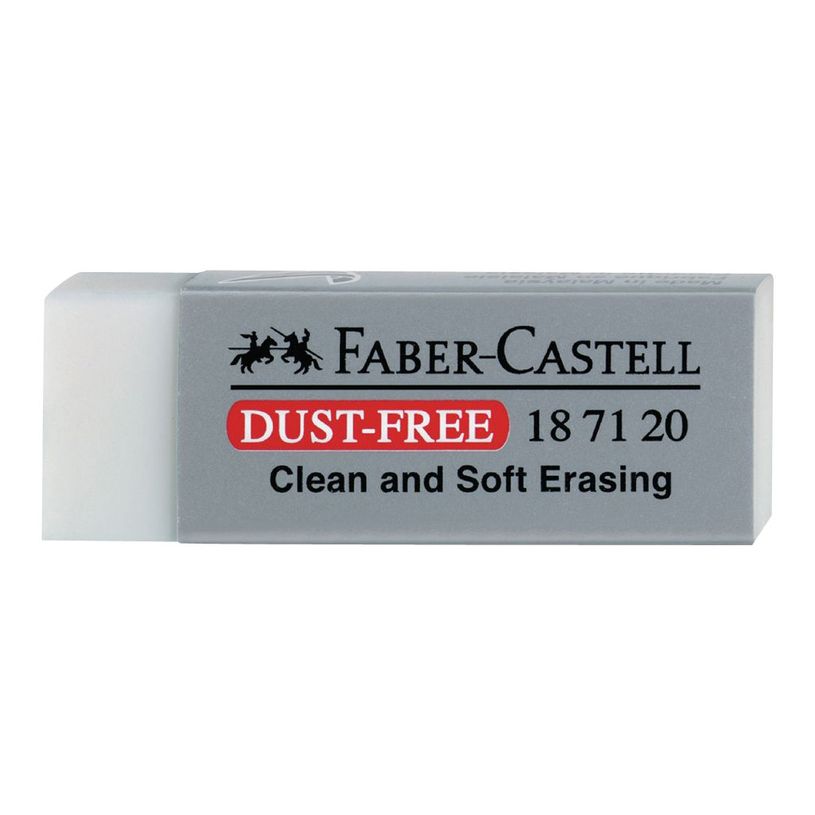 9556089871204-Faber-Castell - Gomme douce en plastique - Sans résidus - Dimensions : 6,3 x 2,2 x 1,2 cm-P_405145767_2-1