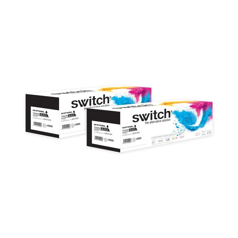 0404051460361-Cartouche laser compatible Brother TN1050 - Pack de 2 - Noir - Switch-P_405146036_1-0