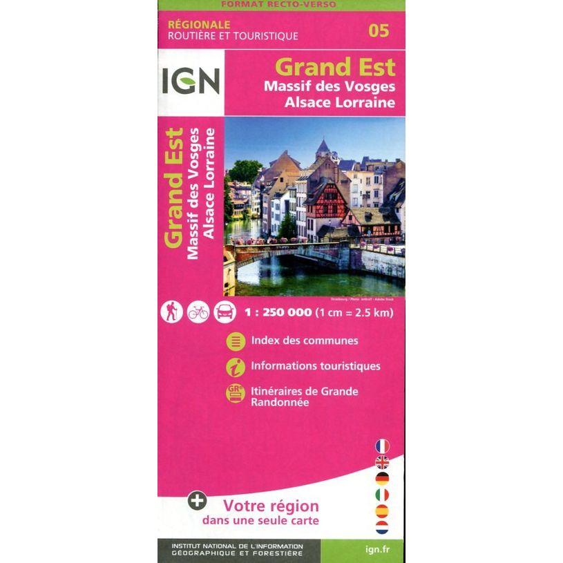 9782758550891-Carte Grand Est Recto/Verso Massif Des Vosges Alsace Lorraine-P_405147120_1-0