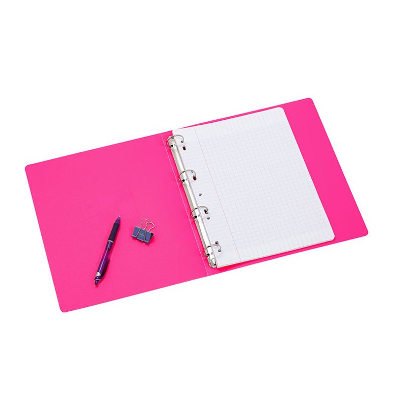 3135252187319-Viquel Happy Fluo - Classeur 4 anneaux - Dos 35 mm - A4 - pour 250 feuilles - disponible d-P_405147350_4-2