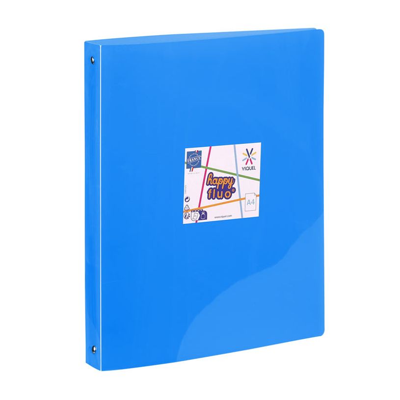 3135252187319-Viquel Happy Fluo - Classeur 4 anneaux - Dos 35 mm - A4 - pour 250 feuilles - disponible d-P_405147350_5-3
