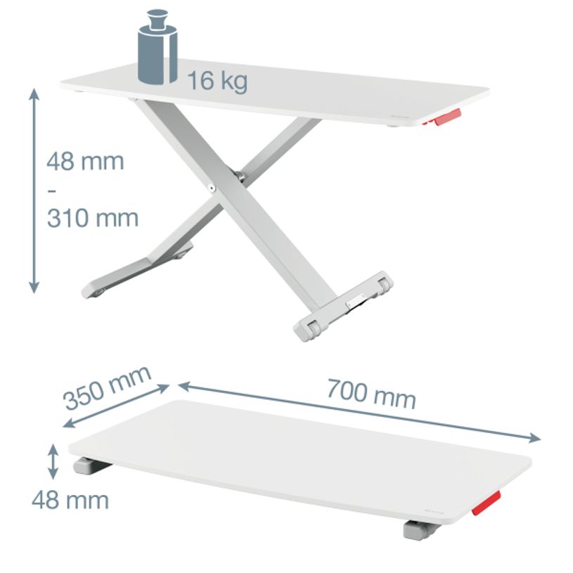 4002432129447-eitz Ergo – Station de travail assis/debout – Réglage pneumatique jusqu’à 31 cm – Blanc--2