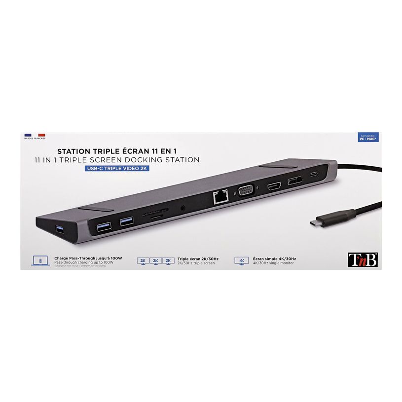 3303170111697-T'nB - Station d'accueil 11 en 1 (sans chargeur) - USB-C, VGA, HDMI-P_405148341_1-3