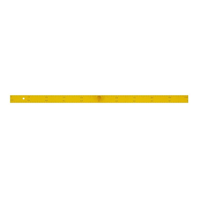 3701254703477-Wonday - Règle plate avec bouton pour tableau magnétique - 1m - en bois laqué - jaune-P_405148433_1-0