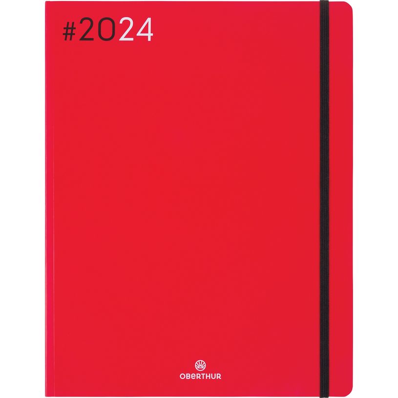 3664447154343-Agenda Flex - 1 semaine sur 2 pages - 22 x 28 cm - rouge - Oberthur-P_405148926_1-0