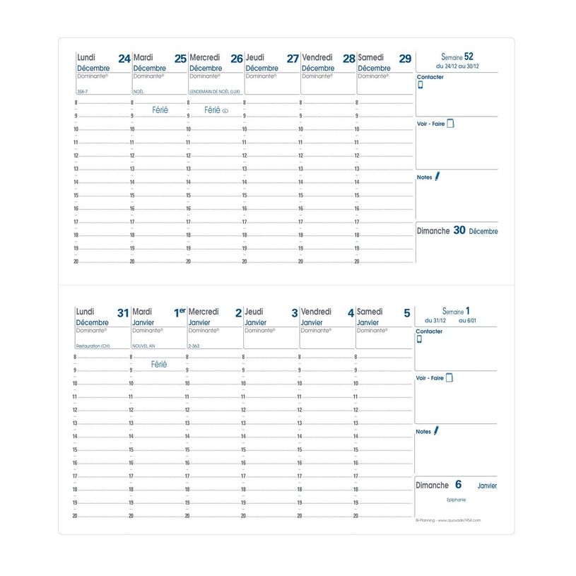 3371010190225-Agenda Impala Bi-Planning - 2 semaines sur 2 pages - 8,8 x 17 cm  - disponible dans différentes couleu--4