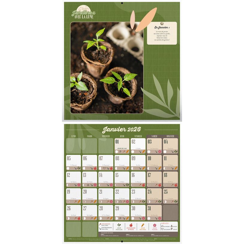 3592930027075-Calendrier illustré BOUCHUT 30 x 30 cm JARDINEZ 70 %--1