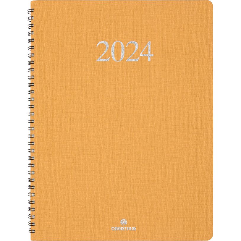 3664447162683-Agenda Galway - 1 semaine sur 2 pages - 22 x 28 cm - moutarde - Oberthur-P_405149024_1-0