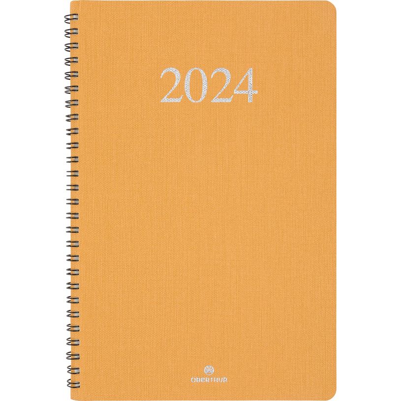 3664447162720-Agenda Galway - 1 semaine sur 2 pages - 19 x 24,5 cm - moutarde - Oberthur-P_405149028_1-0