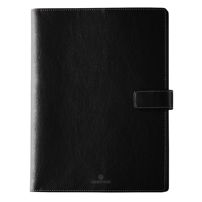 3664447162980-Agenda à spirale Milano - 1 semaine sur 2 pages - 22 x 28 cm - noir - Oberthur-P_405149109_1-0