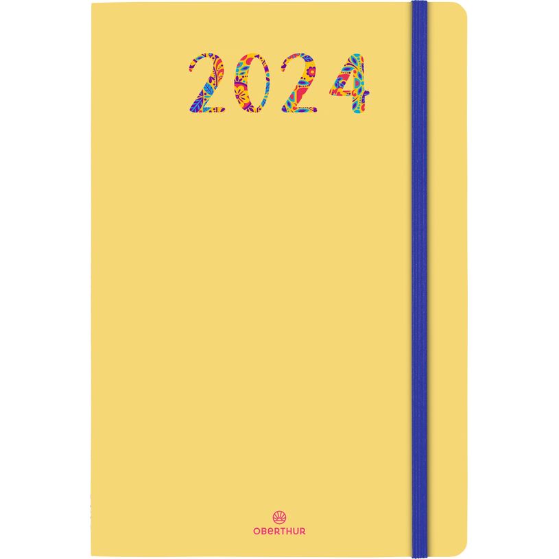 3664447158907-Agenda Merida - 1 semaine sur 2 pages - 10 x 15 cm - jaune - Oberthur-P_405149233_1-0