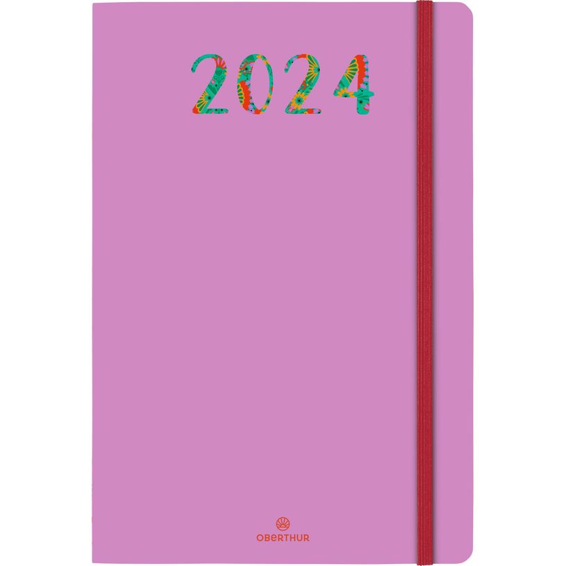 3664447158914-Agenda Merida - 1 semaine sur 2 pages - 10 x 15 cm - violet - Oberthur-P_405149234_1-0