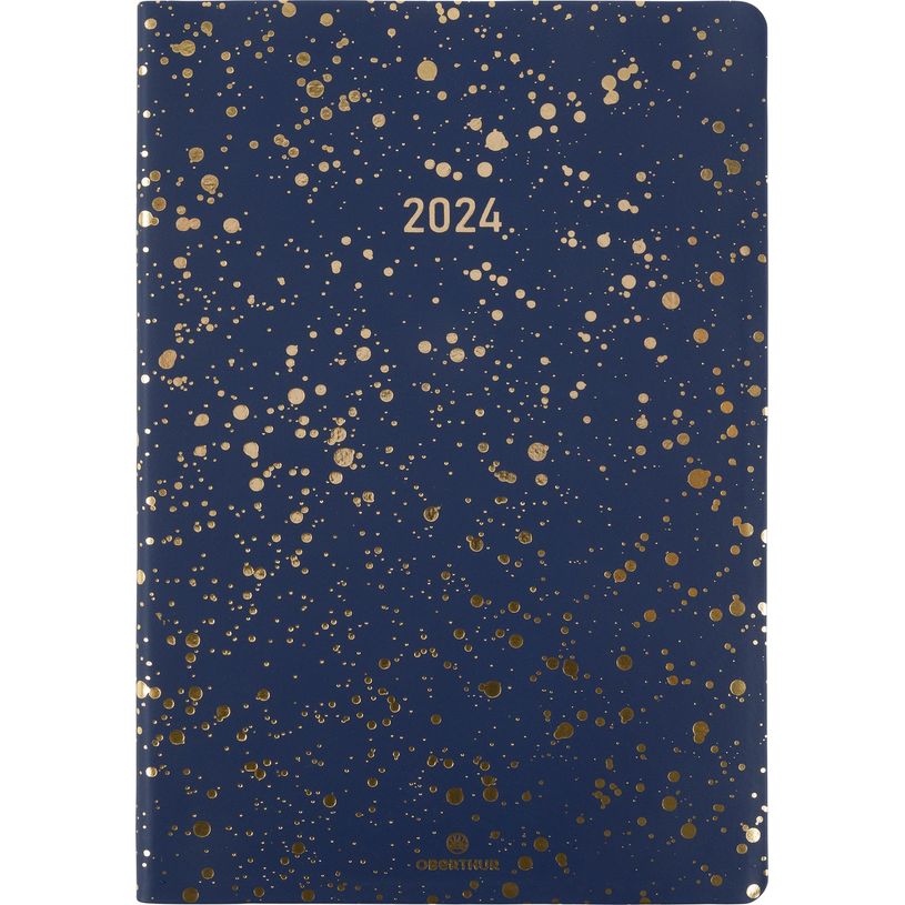 3664447156026-Agenda Céleste - 1 semaine sur 2 pages - 17 x 24,5 cm - bleu marine/or - Oberthur-P_405149301_1-0