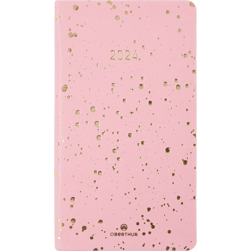 3664447156095-Agenda de poche Céleste - 1 semaine sur 2 pages - 9,5 x 17 cm - rose/or - Oberthur-P_405149310_1-0