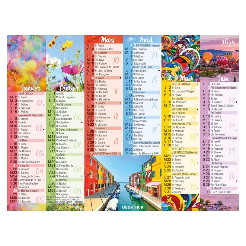 3664447151366-Mini calendrier illustré - 6 mois par face - 13,5 x 17,5 cm - différents modèles dispon-P_405149421_2-1