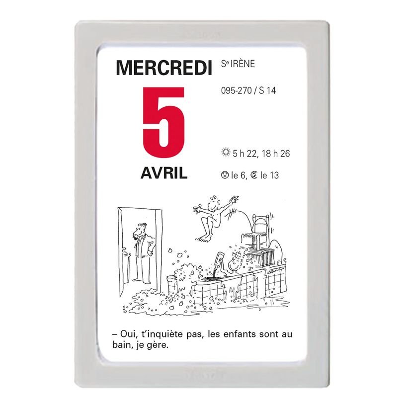 3664447152530-Oberthur - Bloc éphéméride humoristique - 6 x 9 cm - gris-P_405149434_1-0