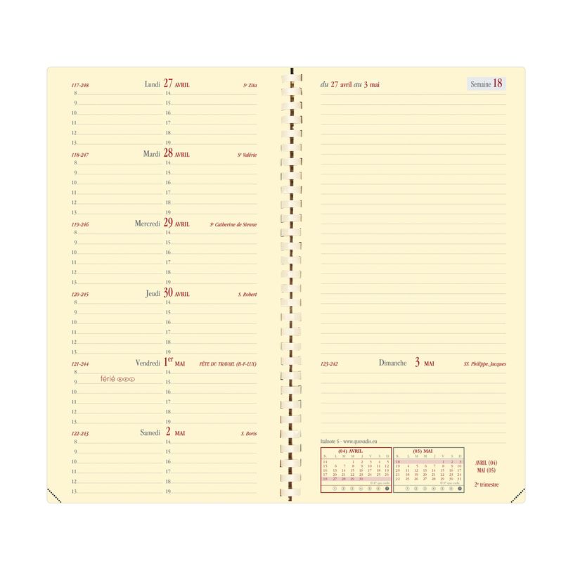3371010480432-Agenda à spirale Impala Italnote - 1 semaine sur 2 pages - 8,8 x 17 cm - bleu prusse - Qu-P_405149569_2-1