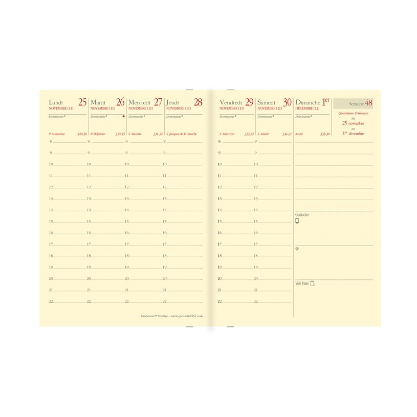 3371010480708-Agenda de poche Impala Randonnée Prestige - 1 semaine sur 2 pages - 9 x 12,5 cm - rouge --P_405149581_2-1