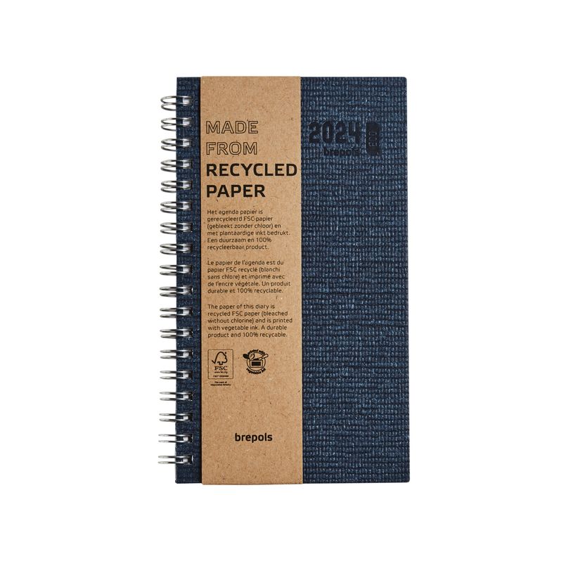 5412303377867-Agenda de poche à spirale Ecorama Kazar - 1 semaine sur 2 pages - 9 x 16 cm - bleu - Brep-P_405149624_1-0
