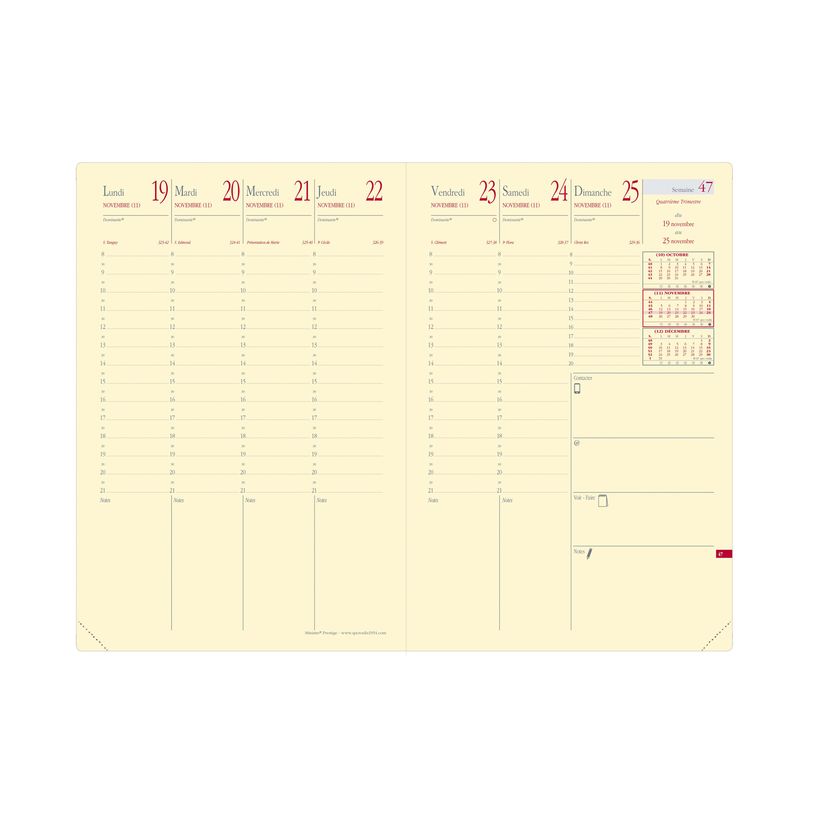 3371010191284-Agenda Impala Ministre Prestige - 1 semaine sur 2 pages avec répertoire - 16 x 24 cm - disponible dans dif-P_405149859_4-3