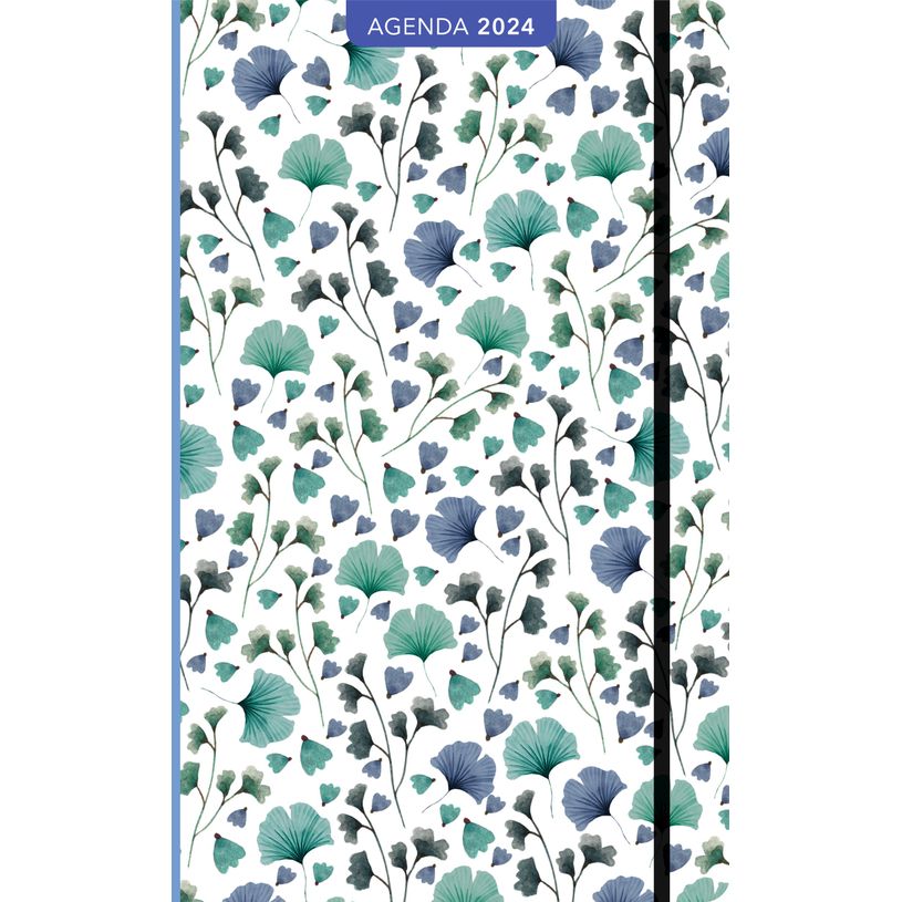 3494150149462-Agenda Sonia Cavalini Pattern feuille - 1 semaine sur 2 pages - 13 x 21 cm - Aquarupella-P_405150118_1-0