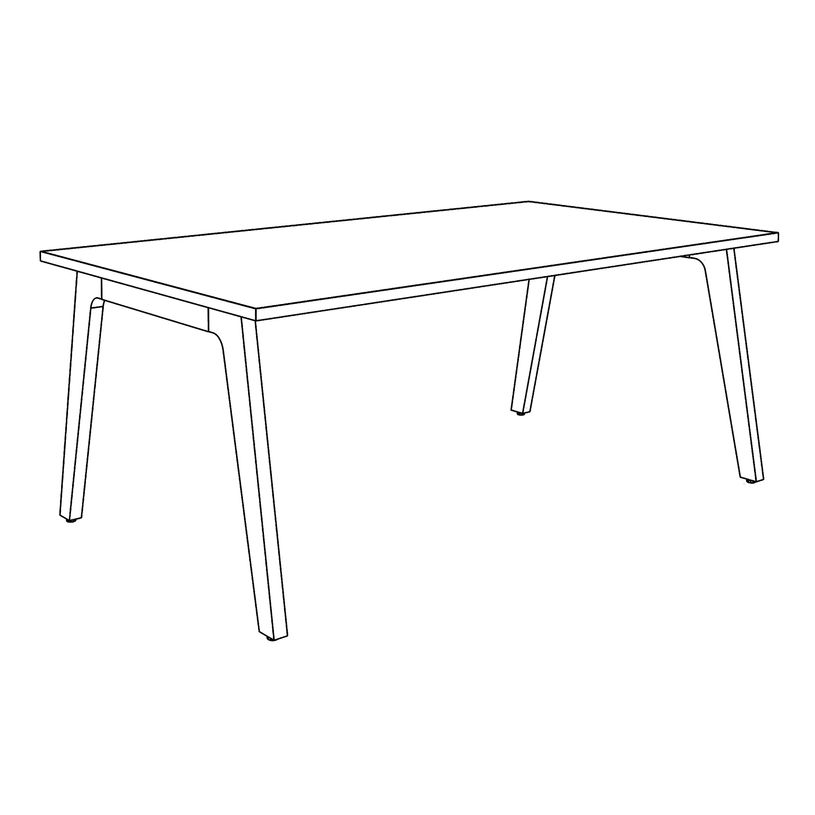 3253310300637-Bureau STEELY Manager - L180 x P100 x H72,5 cm - plateau imitation noyer - pieds carbone-P_405150769_4-3