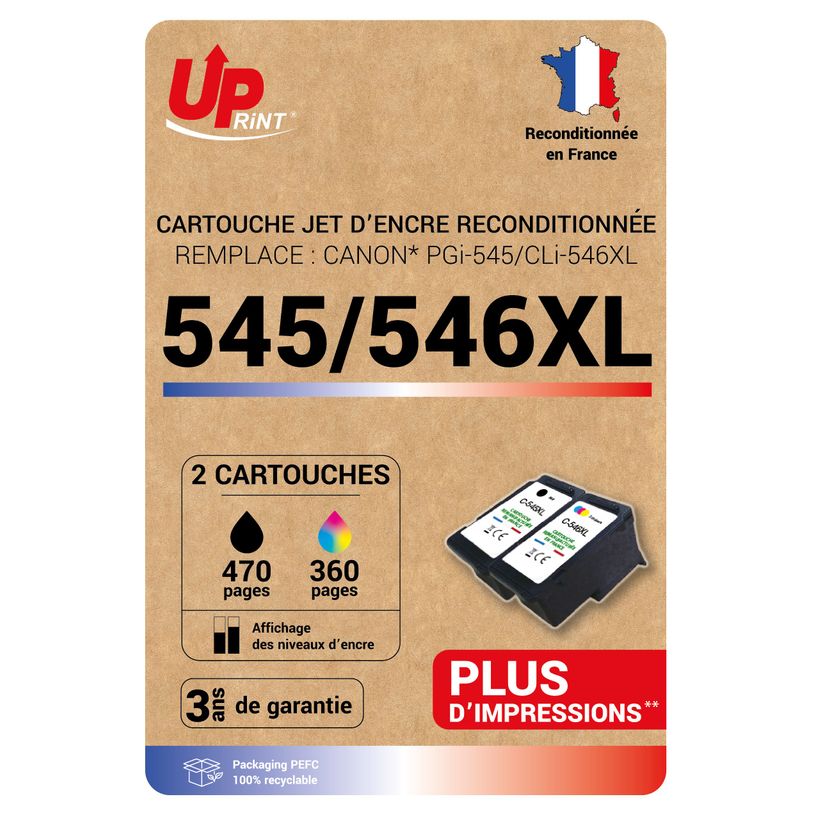3584770130251-Cartouche compatible Canon PG-545/CL-546XL - Pack de 2 - noir, cyan, magenta, jaune - Upri-P_405150837_1-0