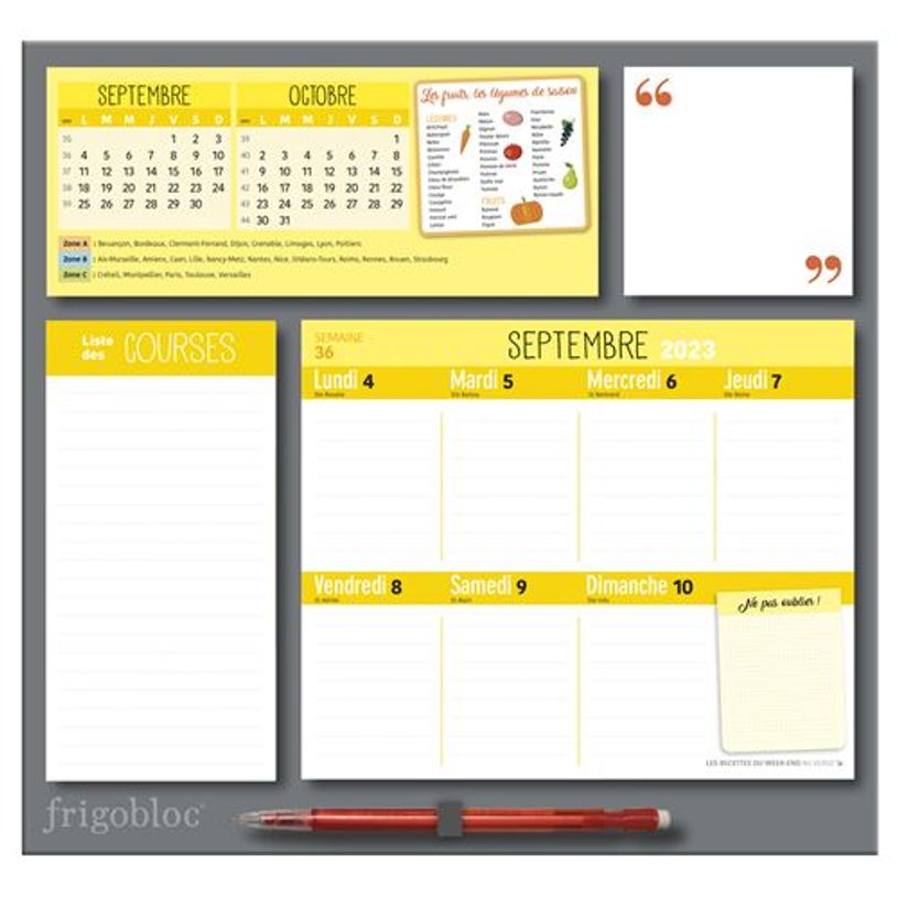 9782809683219-Frigobloc Hebdomadaire - Calendrier d'organisation familiale (de septembre 2023 à décemb-P_405151263_2-1