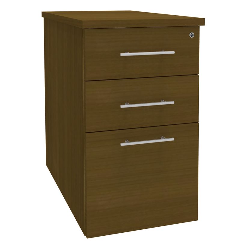 3253310396876-Caisson bout de bureau IDRA/DUAL - L47 x P80 cm - imitation noyer-P_405152526_1-0