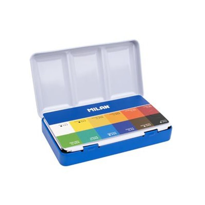 8411574101710-MILAN - Ensemble de peinture - 12 parties - aquarelle - 12 couleurs - opaque - demi-platea-P_405152624_7-2