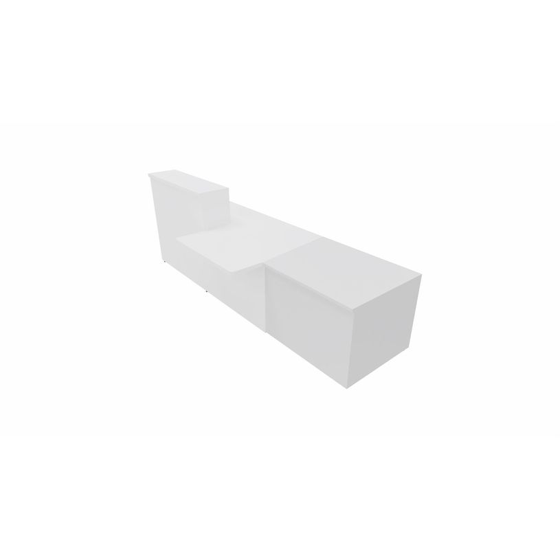 3617350000627-Module d'accueil bas GUEST - extrémité gauche - L100 x H74 cm - corps blanc plateau blanc (habil-P_405153253_2-1