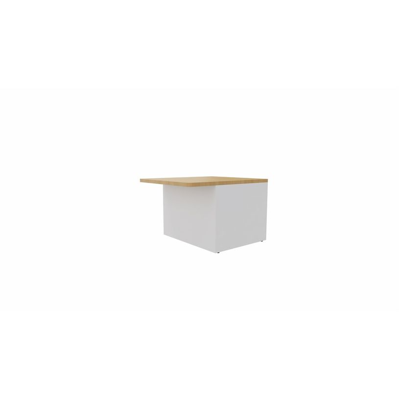 3617350000238-Module d'accueil PMR GUEST - extrémité gauche - L100 x H74 cm - corps blanc plateau chêne clair (habil-P_405153292_1-0