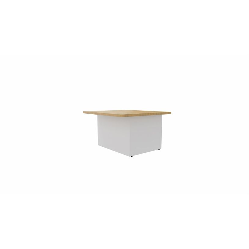 3617350000191-Module d'accueil PMR GUEST - extrémité gauche - L125 x H74 cm - corps blanc plateau chêne clair (habil-P_405153296_1-0