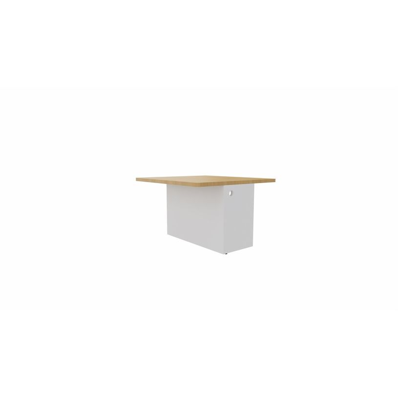 3617350000177-Module d'accueil PMR GUEST - extrémité droite - L125 x H74 cm - corps blanc plateau chêne clair (habil-P_405153298_1-0