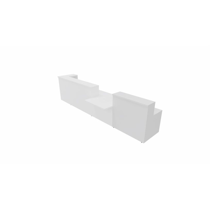 3617350000122-Module d'accueil haut GUEST - extrémité gauche - L120 x H113 cm - corps blanc plateau blanc avec échancrures (habil-P_405153303_1-0