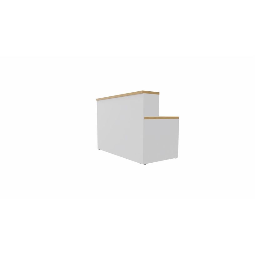 3617350000078-Module d'accueil haut GUEST - indépendant - L160 x H113 cm - corps blanc plateau chêne clair avec échancrures (habil-P_405153308_1-0