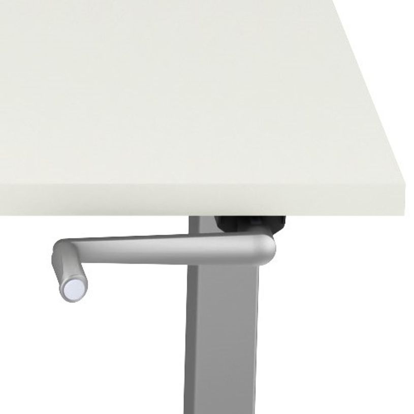 3617350004540-Bureau AXEL assis/debout - réglage par manivelle - L160 x P80 cm - plateau imitation chê-P_405153336_2-1