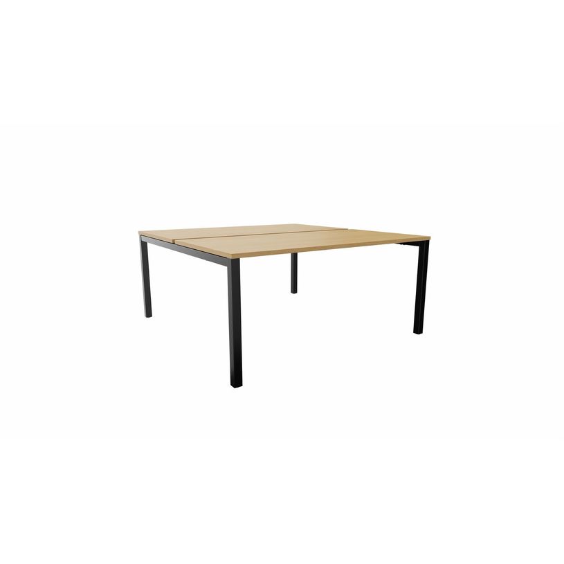 3617350003659-Bureau Bench ARIAL - L140 x P165 cm - plateau imitation chêne clair - pieds noirs-P_405153444_1-0