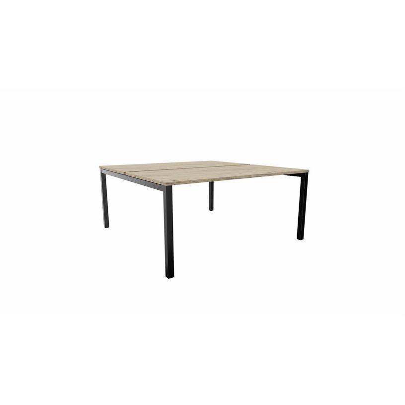 3617350003505-Bureau Bench ARIAL - L180 x P165 cm - plateau imitation chêne brunswick - pieds noirs-P_405153459_1-0