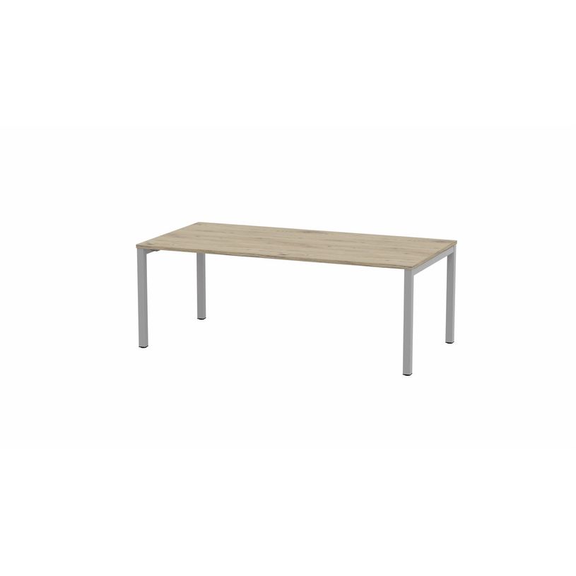 3617350003062-Table de réunion ARIAL - L200 x P100 x H73,5 cm - plateau imitation chêne brunswick - pi-P_405153503_1-0