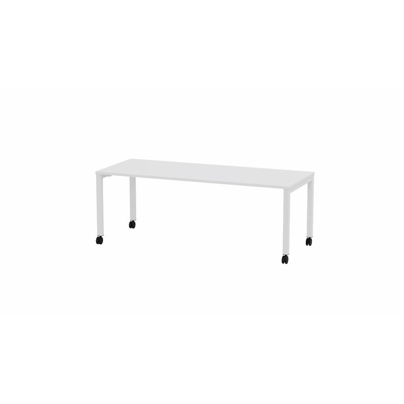 3617350002447-Table de réunion mobile ARIAL - L200 x P100 cm - plateau blanc - pieds blancs-P_405153556_1-0