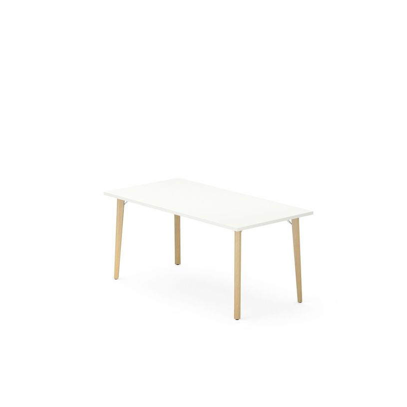 3617350004069-Table de réunion ROBIN - L140 x P80 x H73,5 cm - plateau blanc neige - pieds en hêtre ma-P_405153590_1-0