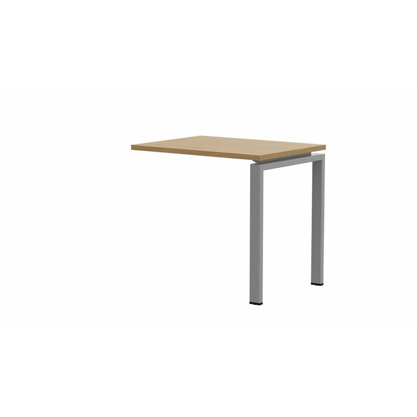 3617350004939-Retour pour bureau CONECT - L80 x P60 cm - plateau imitation chêne clair - pieds gris-P_405153659_1-0