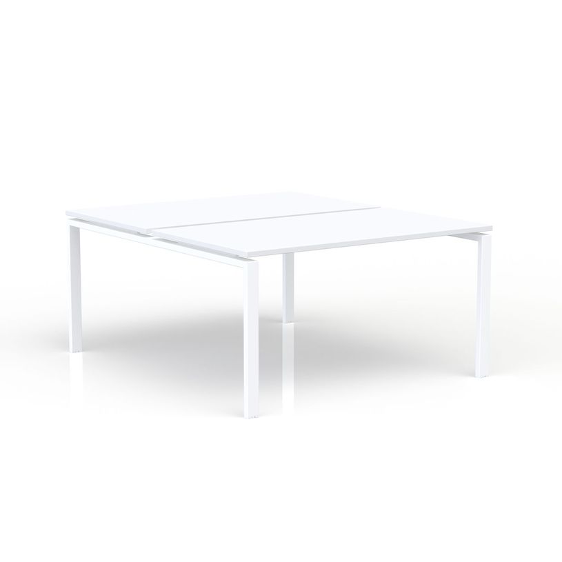 3617350005486-Bureau Bench CONECT - L140 x P165 cm - plateau blanc - pieds blancs-P_405153694_1-0