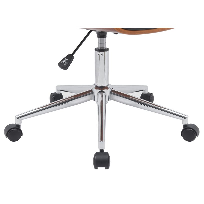 3397701249584-Fauteuil de bureau HECTOR - Bois multiplis imitation noyer et polyuréthane noir-P_405154172_9-8